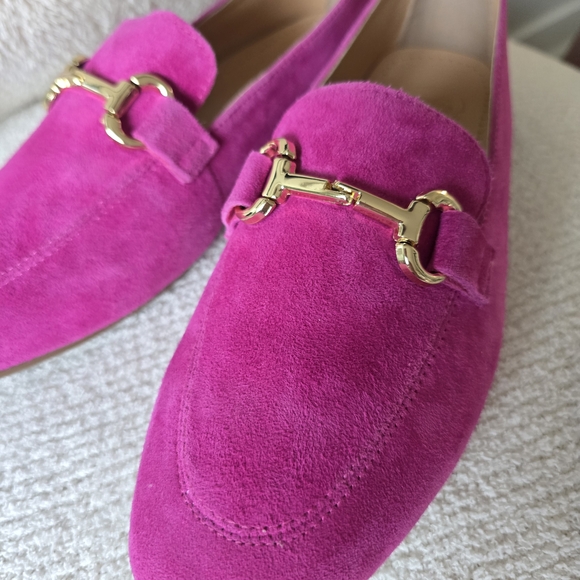 Fuchsia Suede Loafers for Women - Picture 4 of 5